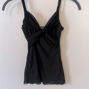 GUESS sheer black tank top XS